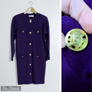 Maria Ficalora Vintage Knit Sweater Dress